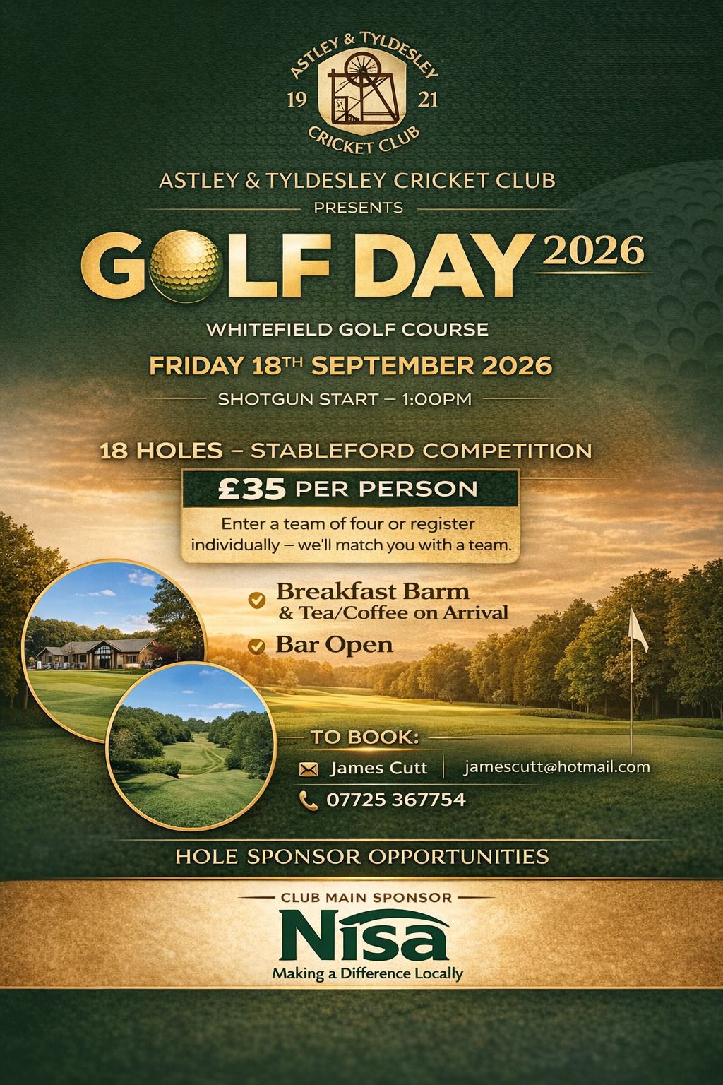 Astley & Tyldesley Golf Day 2026